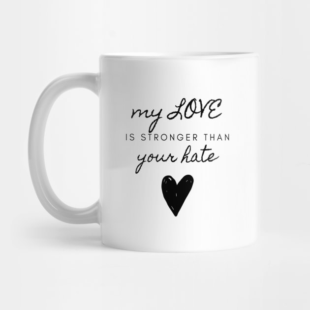 My Love Is Stronger Than Your Hate Quote About Love Compassion and Kindness by ichewsyou